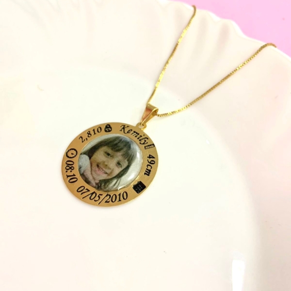 Colar Feminino Filho com foto Personalizado