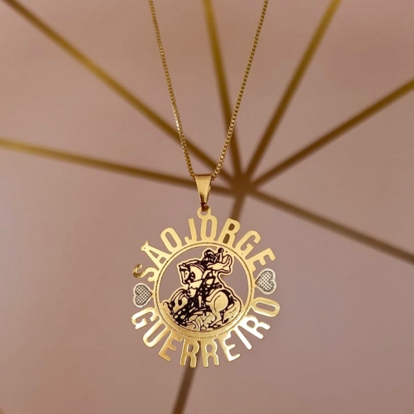 Colar Feminino São Jorge Personalizado