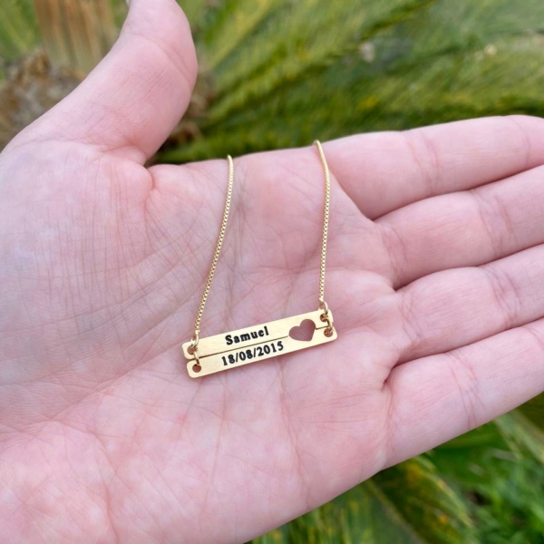 Colar Filho Plaquinha Personalizado