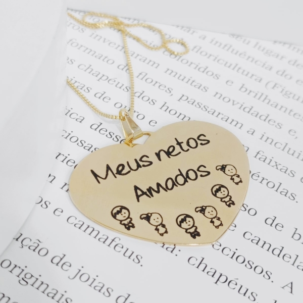 Colar Feminino Meus Netos Amados Personalizado
