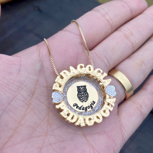 Colar Feminino Curso Pegadogia Personalizado
