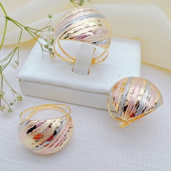 Anel Feminino Três Tons