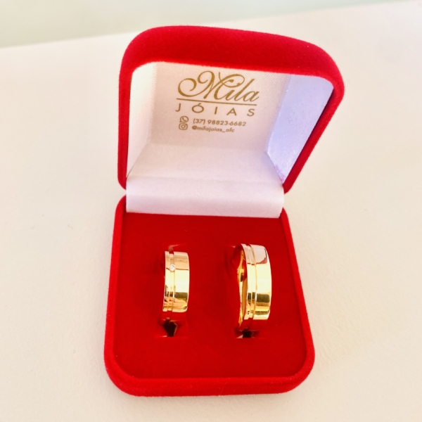 Alianças de Compromisso Ouro 18k